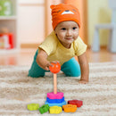 Kids Baby Wooden Toys Stacking Ring Tower Blocks Learning Educational Toys