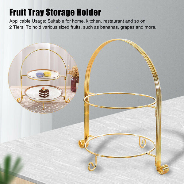 2 Tiers Easy Install Living Room Bowl Home Hotel Fruit Tray Storage Holder