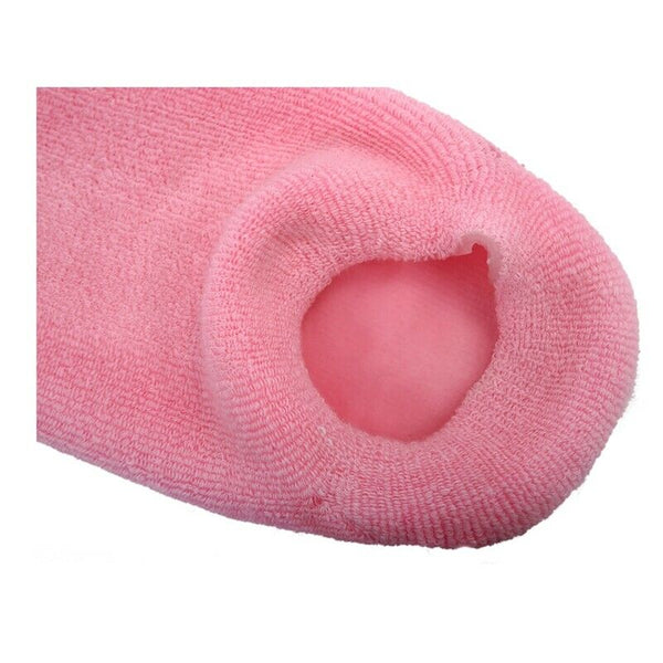 2 Pink Moisturizing Cracked Dry Gel Spa Foot Feet Care Socks [Misc.] I1M9