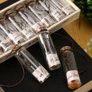 12pcs Mini Transparent Glass Wish Bottle Vial With Cork Stopper Storage Pendant