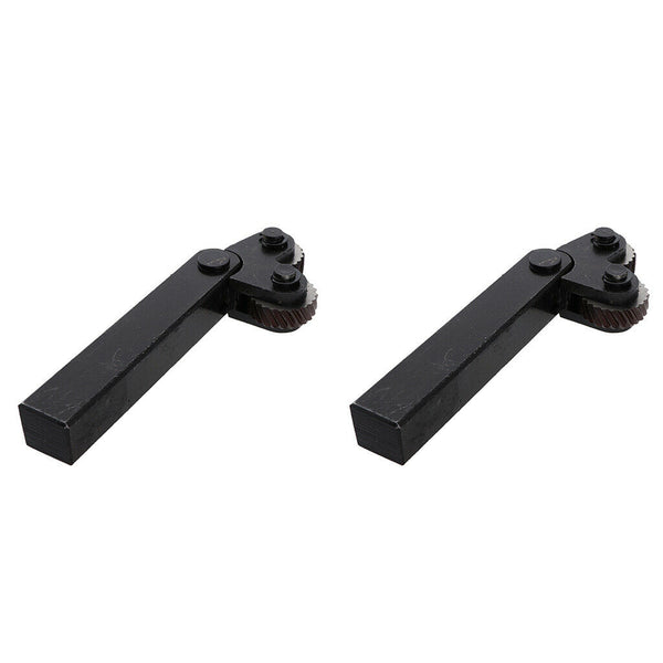 2 Pack Double Wheel Knurling Tool Straight Linear Black Steel Knurl Tool