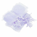 50pcs White Organza Drawstring Gift Bags Wedding Favour Bags Jewellery Pouc Q9I3