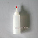 Small 4 OZ Clear Round Squeeze Dispensing Bottle with Removable Red Cap 1 Set JR