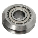 W1 Deep V Groove W-rail Guide Line Track Pulley Rollers Ball Bearings Steel L9F3