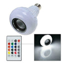 LED Bulb RGB Light Wireless Bluetooth Audio Speaker Music Dimmable Lamp Pla J7D5
