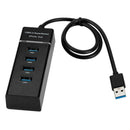 4 Port USB 3.0 Hub Super Speed 5Gbps Converter Cable Adapter for Laptop PC