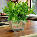 1 Bunch Plastic Leaf Artificial Silk Simulation Green Plant Radish Decor Ho B7P6