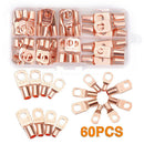 140X Assorted Car Auto Copper Ring Lug Terminal Wire Bare Cable Crimp ConneSEAU