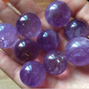 2* Natural Amethyst Quartz Stone Sphere Crystal Fluorite Ball Healing Gemsto Gw