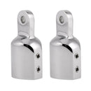 2 Pcs Stainless Steel Eye End Cap Bimini Top Fitting Hardware 1" Boat Hardware