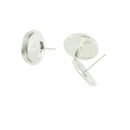 42 Pairs Earrings Tray Blank DIY Base Setting Stud Stainless Steel Pin Post