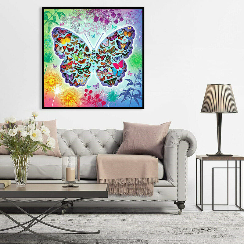 5D DIY Full Drill Diamond Painting Butterfly Embroidery Mosaic Craft Kit