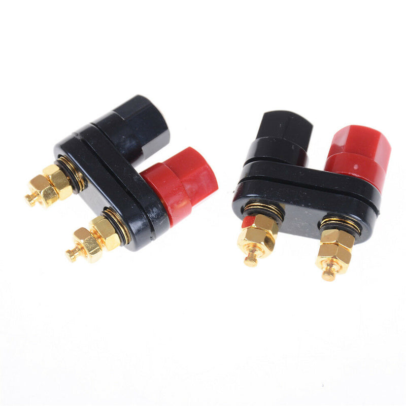 Dual Female Banana Plug Terminal Binding Post for Speaker Amplifiers JR