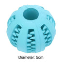 5cm Pet Toys Rubber Interactive Ball Dog Chew Tooth Cleaning(Lake Blue)