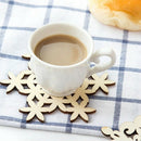 10Pcs Three Retro Hollow Style Wooden Carved Snowflower Coasters Cup Mat Ta O5D4