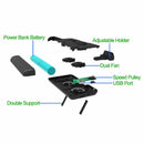 Cell Phone Cooler, Usb Cooling Dual Fan Radiator/Stand Holder/Power Bank Wi