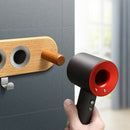 Bubm Teak Solid Wood Wall-Mounted Hair Dryer Stand Bracket For Dyson Supers