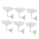 6 Pcs Aquarium Crystal Clear Acrylic Red Shrimp Snails Feeding Dish Food Bowl