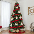 36pcs/box Natural Wooden Christmas Tree Ornament DIY Hanging Pendants Handcrafts