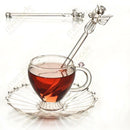 Angle Glass Rod Bar Coffee Cocktail Drinks Stir Mixer Swizzle Sticks 18.5cm