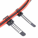 50Pcs 2 Sizes Adjustable Self-Adhesive Nylon Cable Straps Cable Ties Cord C