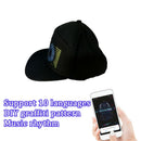 Luminous Glow Bluetooth LED Display Cap Editable for Club Stage Performance