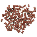 100 x Machine grit sanding Nail ring - Brick red