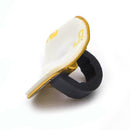 5pcs Bike Brake Cable Guide Clips Aluminium Alloy C Buckles Clamp (Yellow)