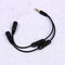 3.5mm stereo headphone audio male to 2 female y splitter cable w/ volume contrJR
