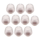 30 Clear Chair Leg Floor Protectors Furniture Pads for Round Leg 12-16mm