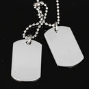 39x23mm Double Dog Tag Pendant Stainless Steel Polished Blank Dogtag Pendant