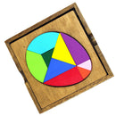 Wooden Egg Shape 9pcs Geometry Learning Jigsaw Smart Puzzle Board Kids Toys
