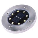 8LED Solar Powered Buried Ground Light Outdoor Path Garden Decking Lamp