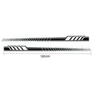 2pcs Car Body Stickers Long Stripe Side Skirt Decoration Decals (Black)