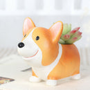 Cartoon Corgi Dog Decoration Craft Succulent Flower Pots Office Animal Shaped