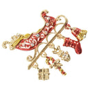 Christmas Brooch Pin Xmas sled gifts