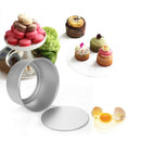5Pcs/Set Aluminum Alloy Round Cake Mould Chiffon Cake Baking Pan Pudding Ch