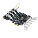4  Port PCI-E to USB 3.0 HUB Expansion Card Converter 5Gbps