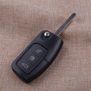 Black Metal Flip Remote Key Case Cover 3 Buttons fit for Ford Focus/C Max Mondeo