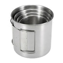 4Pcs Outdoor Portable Stainless Steel Cups Set Tableware Pot Water Cup Beer