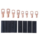 140pc Car Copper Ring Lug Terminal Heat Shrink Wire Tubing Cable Connectors K BX