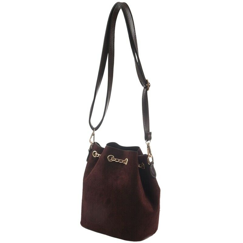 Women Suede Shoulder Bags Tassel Bucket Bags for Girls Crossbody Bags Women Y9Z7