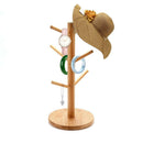 Wood Necklace Display Rack Jewelry Hanger Bracelet Household Cup Organizer