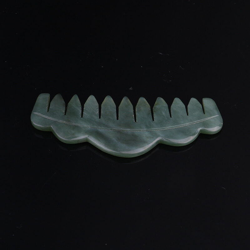 natural stone comb women handmade jade comb shape design massage comb FU