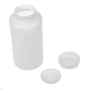 1000ml white plastic double cap graduated lab bottle with closure B1W4