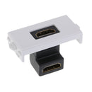 HDMI Wall Socket Module 90 Degree Jack Solderless Type 2 Way Female/Female