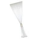 2pcs Patio Door White Chiffon Sheer Curtain Bedroom