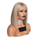 Blonde Wigs Glueless Synthetic Lace Front Blonde Hair Brazilian Hair Short F1Y1