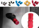 8X Red Wheel Tyre Tire Valve Stems Air Dust Cover Screw Caps Car Truck Bike 3C
