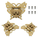 Retro Alloy Butterfly Latch Catch Wooden Jewelry Box Case Hasp Lock Buckle X5V8